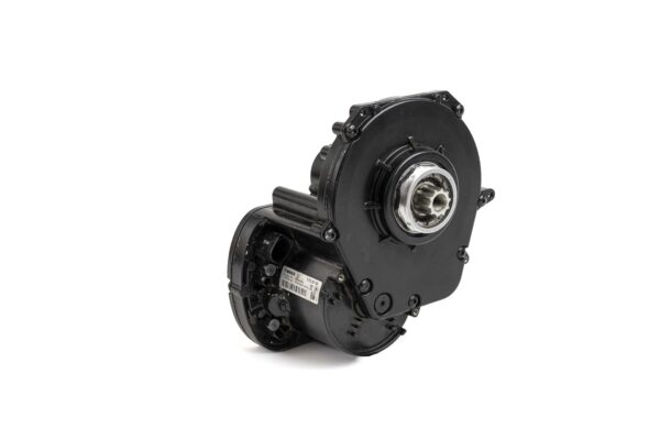 2009, Boss Classic Line Motor Gen. 1, erstes E-Bike-MotorModell der Firma Robert Bosch GmbH, die heute 50 E-Bike Marken beliefert, Kunststoff/diverse Metalle, Leihgeber: Steffen Hirt, Beeskow (Foto: Bernd Choritz)
