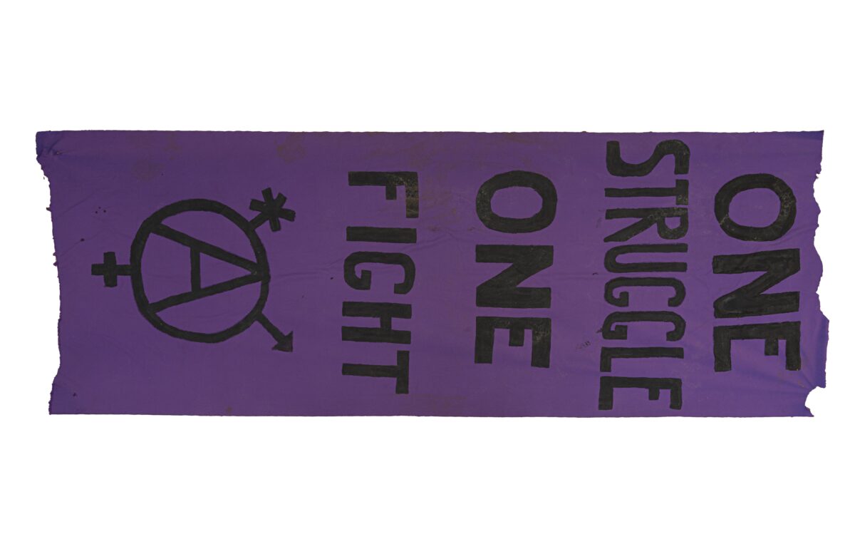 Protestbanner von Roman Rauch (Foto: Bernd Choritz)