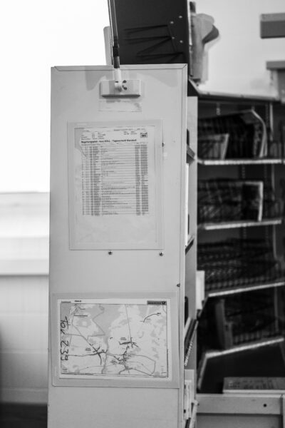 Routenplan an einem Verteilerspind (Foto: Andreas Batke)
