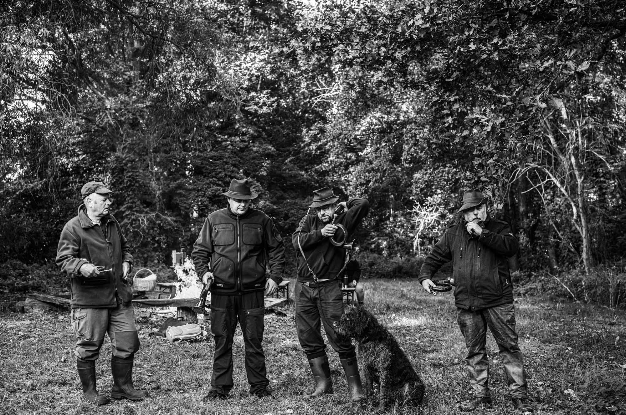Im Revier Giesensdorf/Wulfersdorf hat sich wieder eine Handvoll Jagdhornbläser zusammengefunden. (Foto: Andreas Batke)